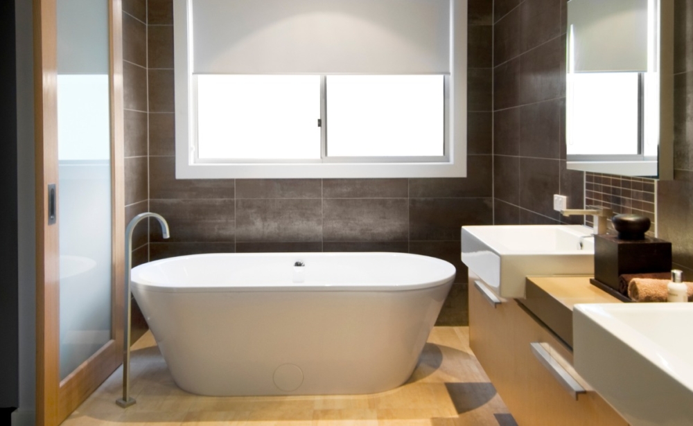 Spacious bathroom renovation